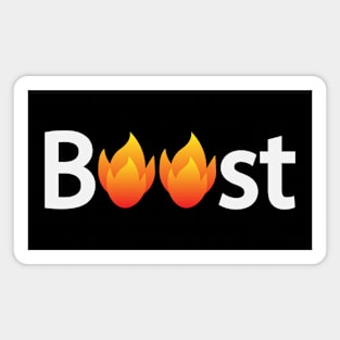 Boost boosted typography design Magnet